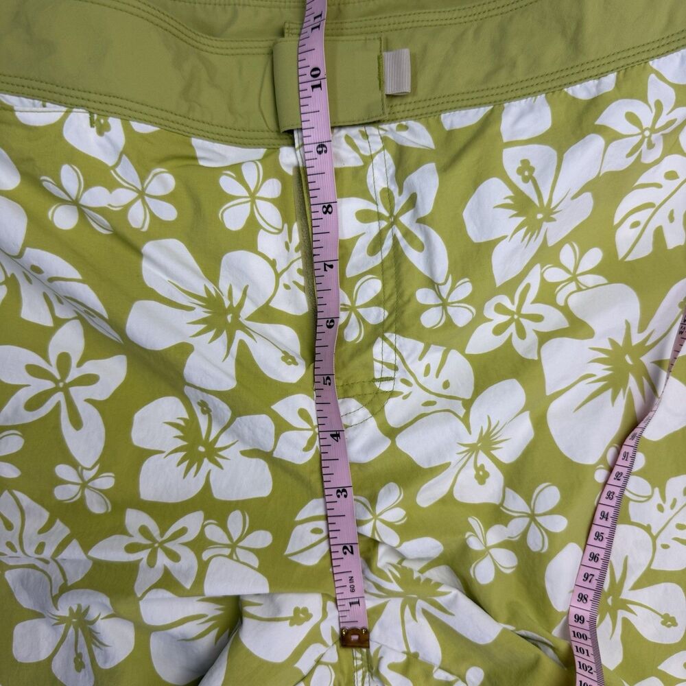 Vintage Patagonia Pataloha Capri Pants Women 12 Green Hawaiian Floral Outdoor - Picture 10 of 12